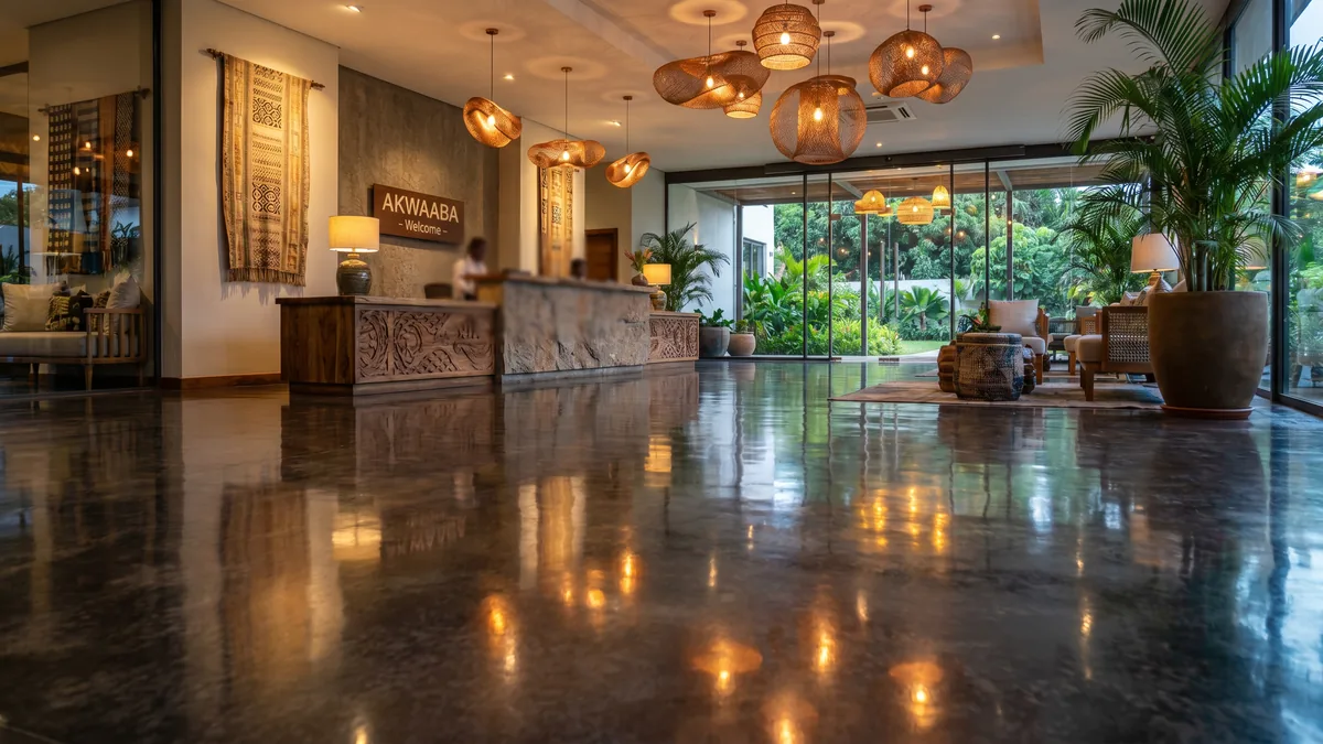 Hôtel Kumasi — Hall Béton Poli