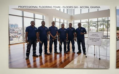 Floors GH team on a premium flooring project in Accra