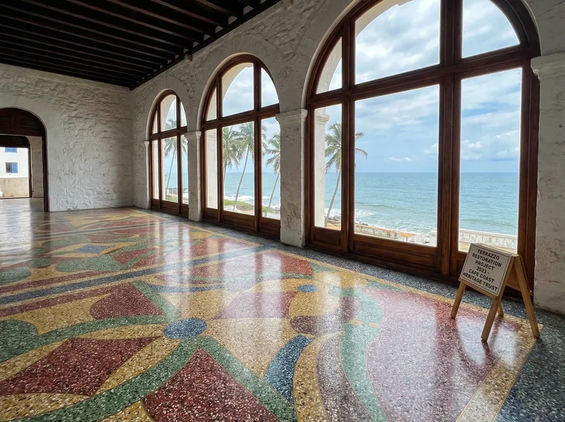 Heritage terrazzo floor restoration in a historic property in Cape Coast, Ghana