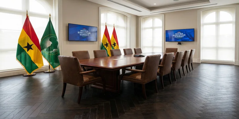 Engineered hardwood in a luxury boardroom in Ghana
